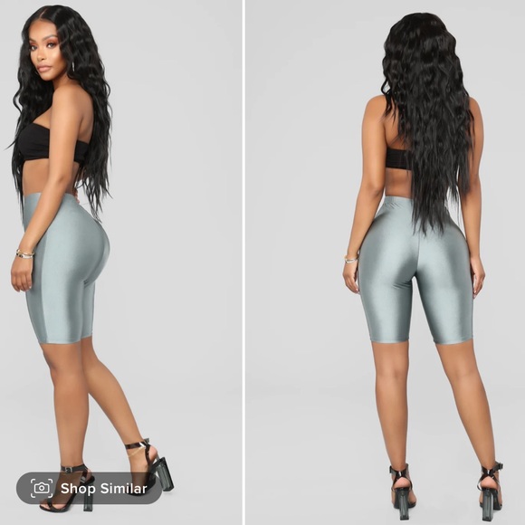 Curves For Days Biker Shorts -Silver - Picture 2 of 8